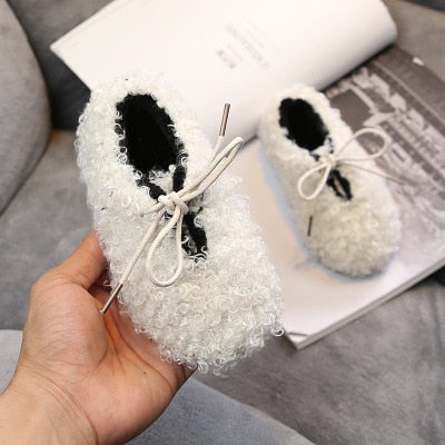 Children Kid Baby Girls Warm Flock Casual Shoes