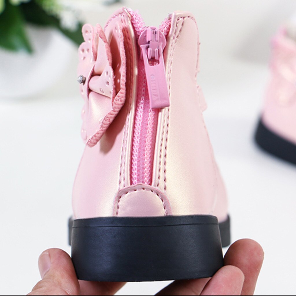 Cute Shoes Toddler Kids Baby Girls Flower Leather