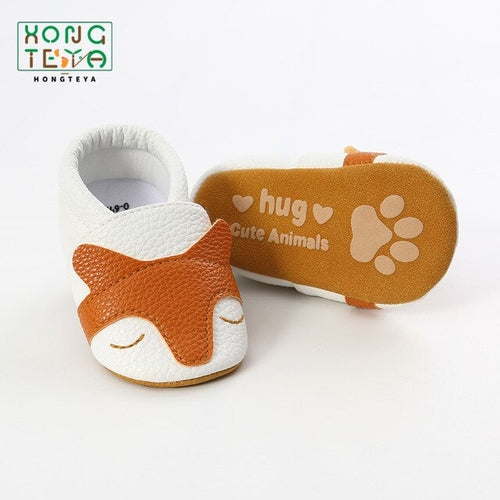 Cute fox Baby Shoes For Girls Soft Moccasins Shoes