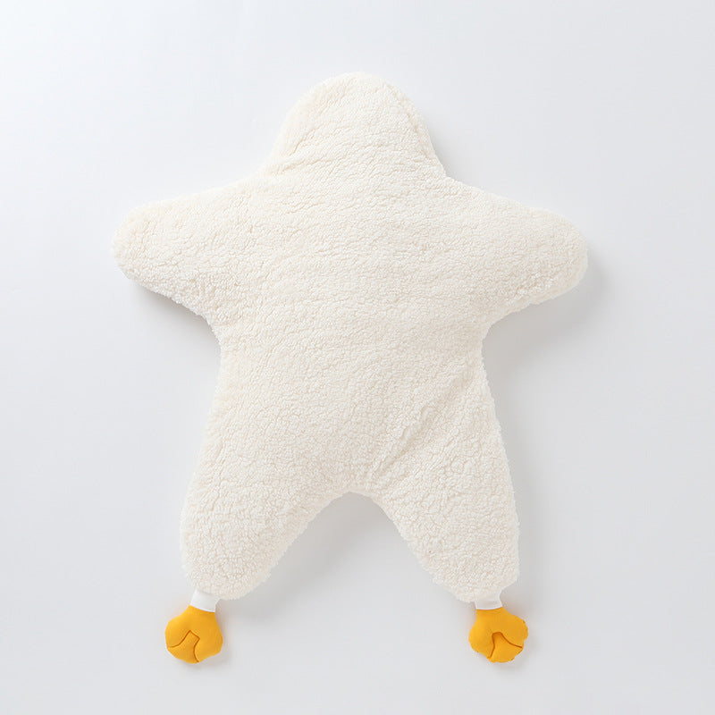 Little Yellow Duck Baby Wrapped with Lamb Fleece Thickened Newborn Baby Wrapped with Anti Startle Sleeping Bag for Newborn