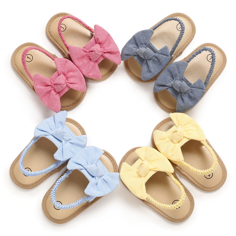 Summer 0-1 Year Old Baby Toddler Shoes Soft-Soled Baby Shoes Thread Air Breathable Sandals