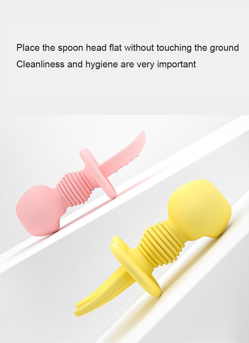 Baby silicone food fork and spoon