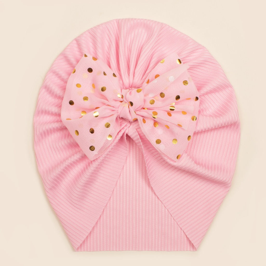 INS European and American Seasonal New Thread Baby Headwear Children's Bow Tie Pullover Cap Cap Baby