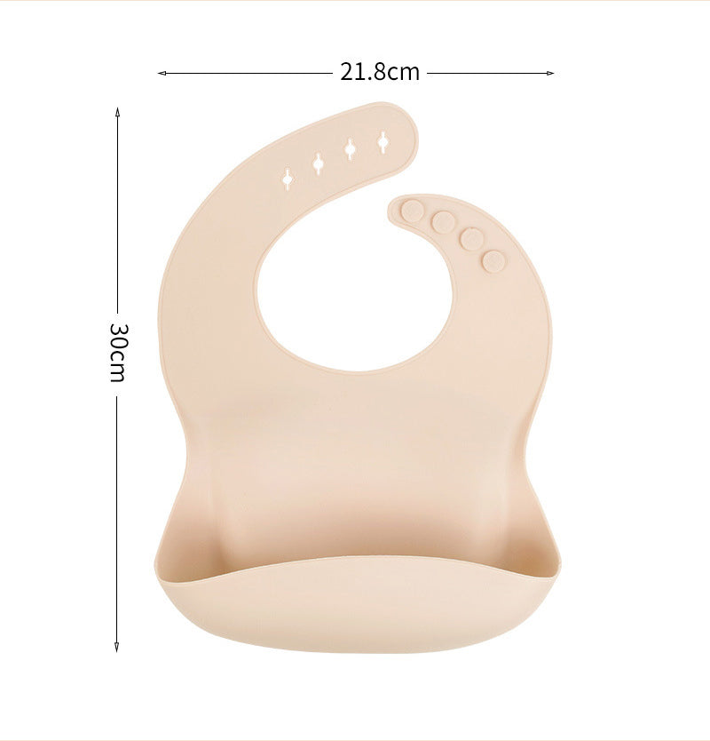 Baby silicone rice bag Baby rice bag bib Baby saliva towel waterproof mouth bag No wash and oil proof