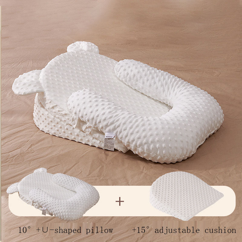 Baby anti-spitting up milk slope pillow anti-overflow choking milk baby pillow newborn slope pad