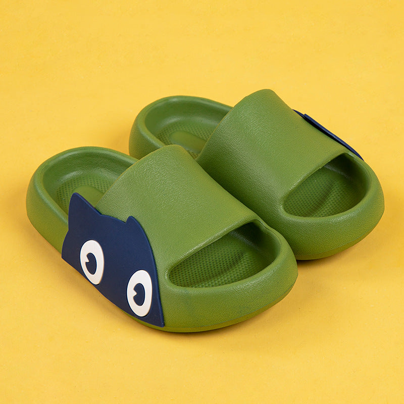 Children's Summer New Cartoon Cute Slime Cute Parent-Child Household Boys And Girls Baby Sandals And Slippers