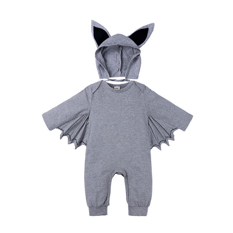 Children's Clothing Halloween Baby Clothes Newborn Baby Autumn Bat Long-Sleeved One-Piece Jumpsuit