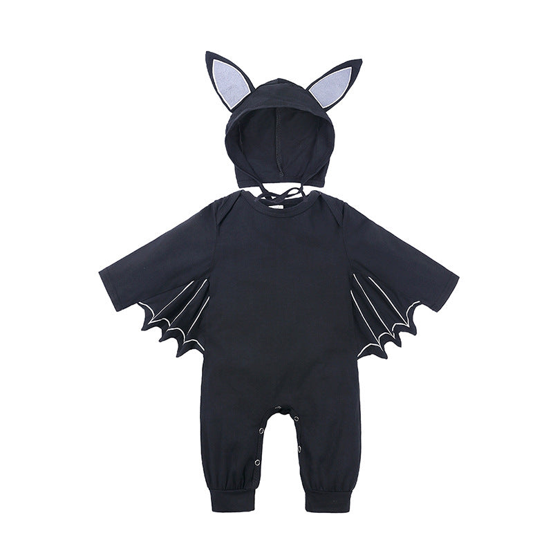 Children's Clothing Halloween Baby Clothes Newborn Baby Autumn Bat Long-Sleeved One-Piece Jumpsuit