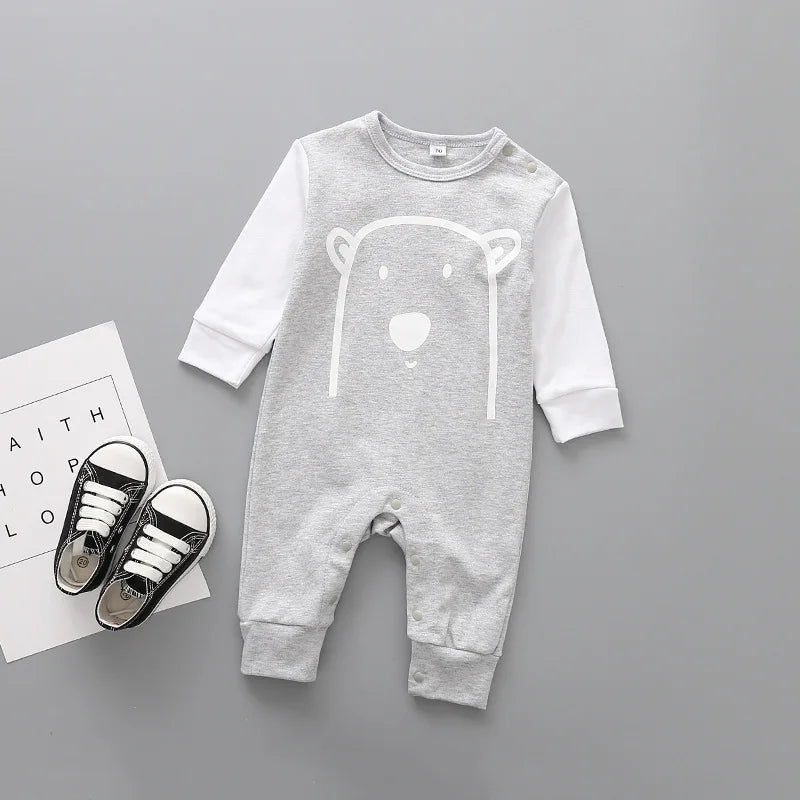 Cute animals Spring Baby romper newborn baby clothes Kids long sleeve underwear cotton boys Clothes Baby girls romper