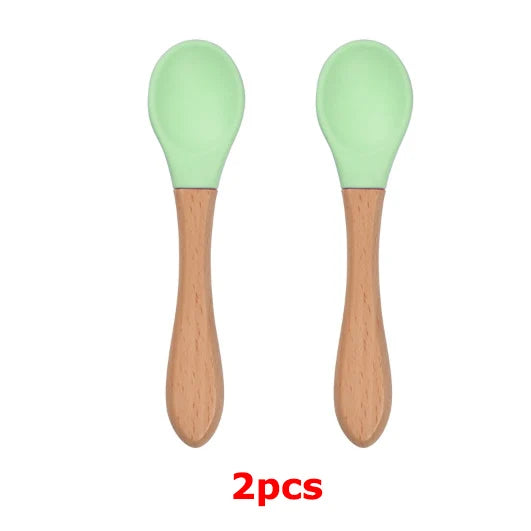 Baby Silicone Tableware Strong Sucker Water Bowl Spoon Set Children Suction Bowl Baby Food Bowl Baby Feeding Tableware