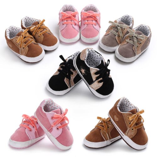 Infant Toddler Baby Boy Girl Soft Sole Crib Shoes