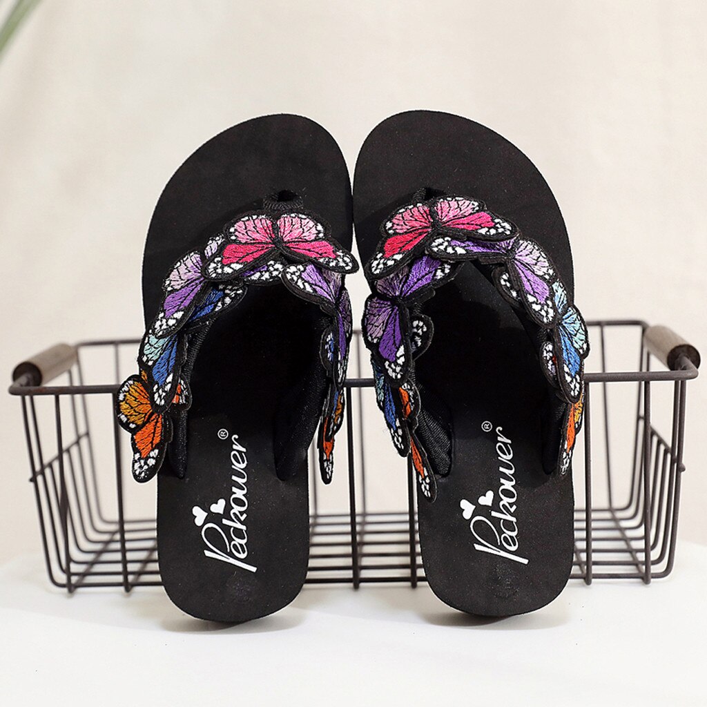 Kids flip flops Baby shoes Floral Butterfly