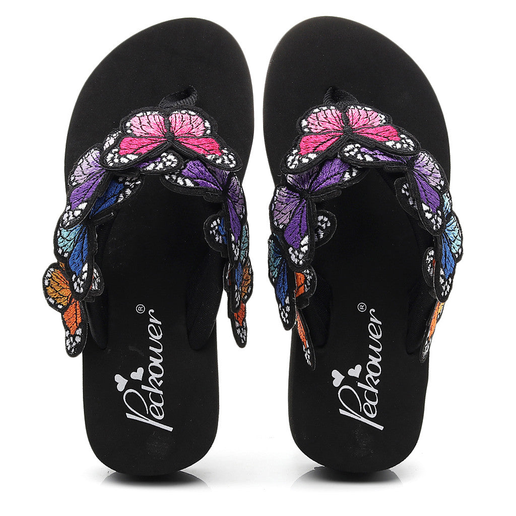 Kids flip flops Baby shoes Floral Butterfly