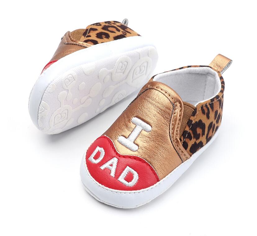 New Leopard PU leather Newborn baby shoes sneakers