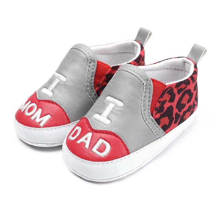 New Leopard PU leather Newborn baby shoes sneakers