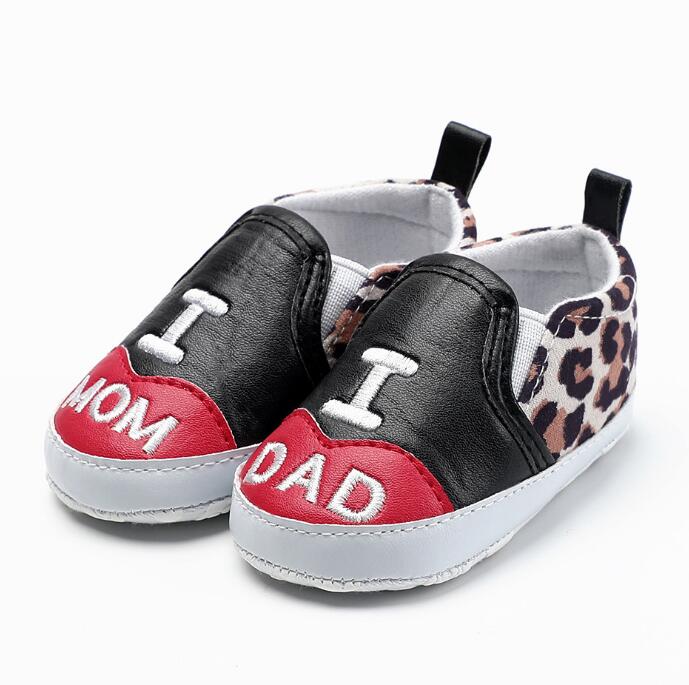 New Leopard PU leather Newborn baby shoes sneakers