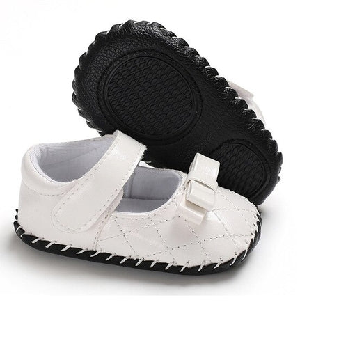 Newborn Baby Girl Soft Sole Leather Crib Shoes