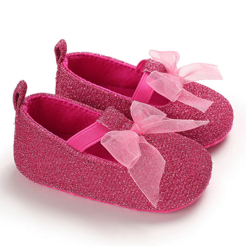 Newborn Baby Girls solid Leather Shoes Soft Sole