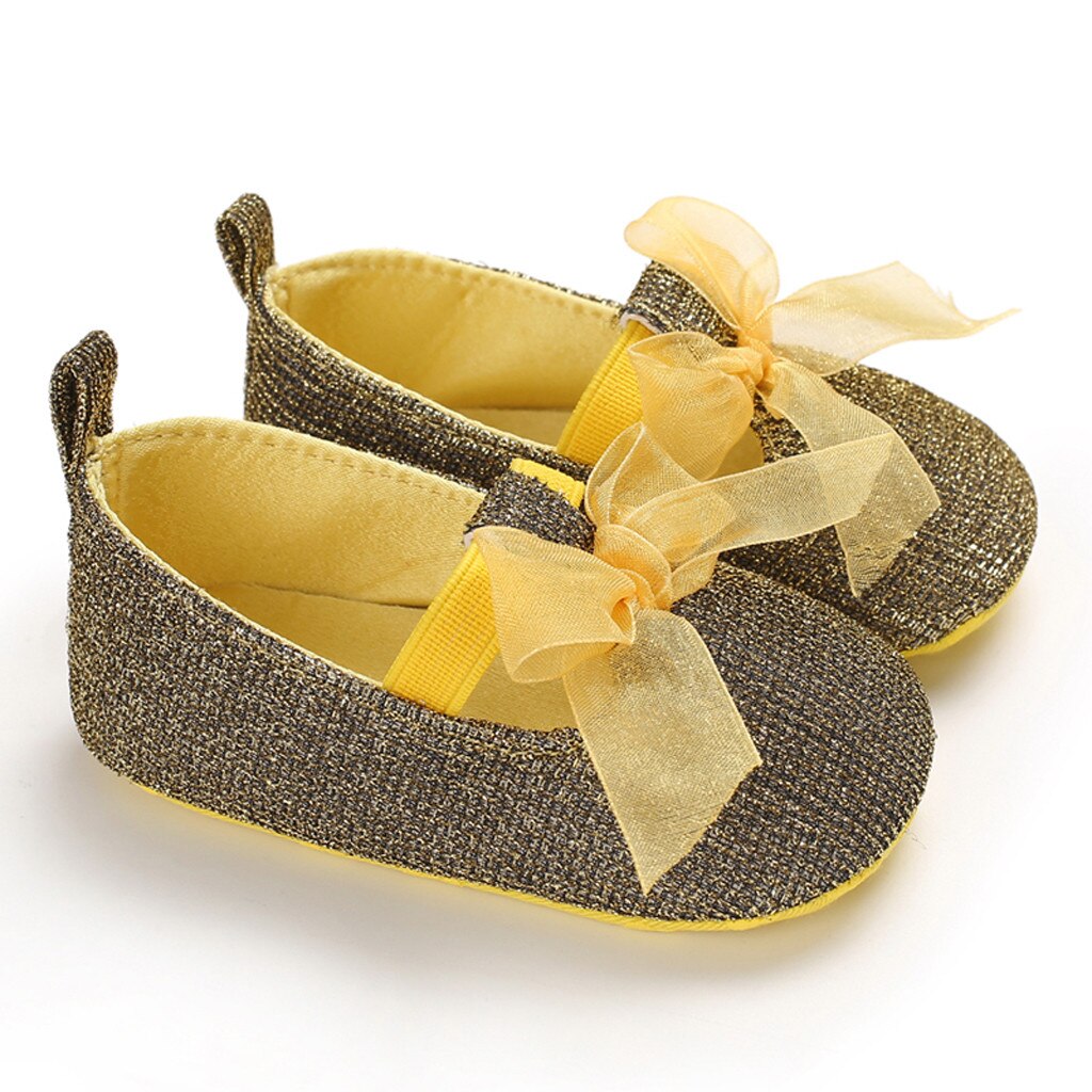 Newborn Baby Girls solid Leather Shoes Soft Sole