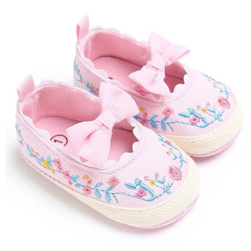 Newborn Infant Baby Girl Bowknot Shoes Sneaker