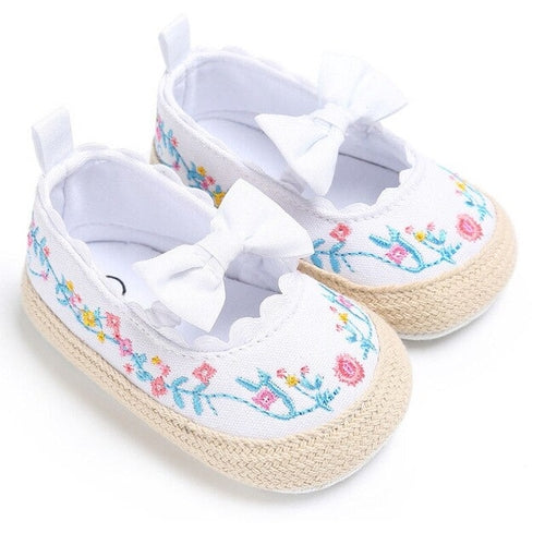 Newborn Infant Baby Girl Bowknot Shoes Sneaker