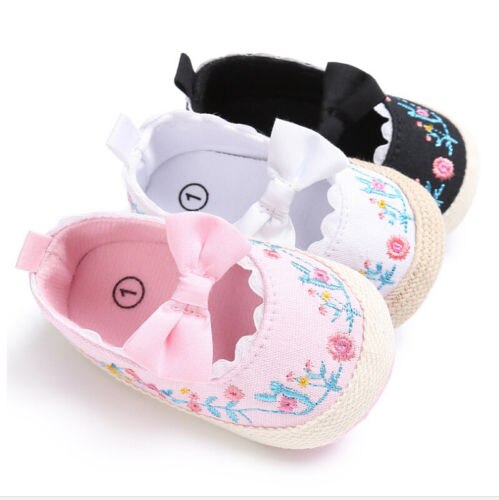 Newborn Infant Baby Girl Bowknot Shoes Sneaker