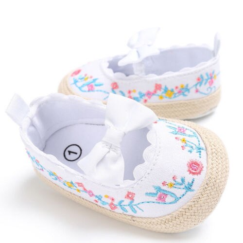 Newborn Infant Baby Girl Bowknot Shoes Sneaker