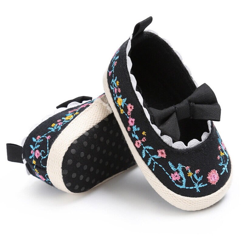 Newborn Infant Baby Girl Bowknot Shoes Sneaker