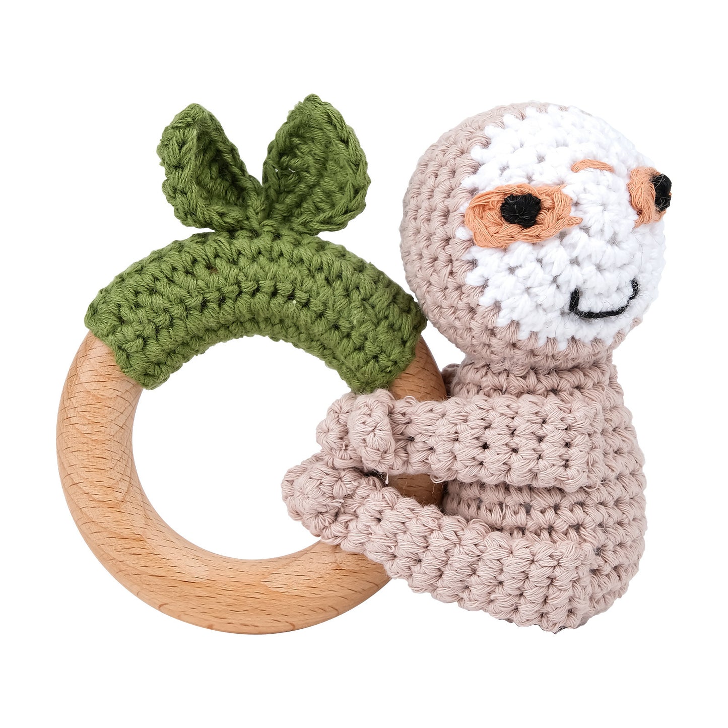 Baby Crochet Animal Rattle Knitted Cartoon Doll Baby Soothing Biteable Toy