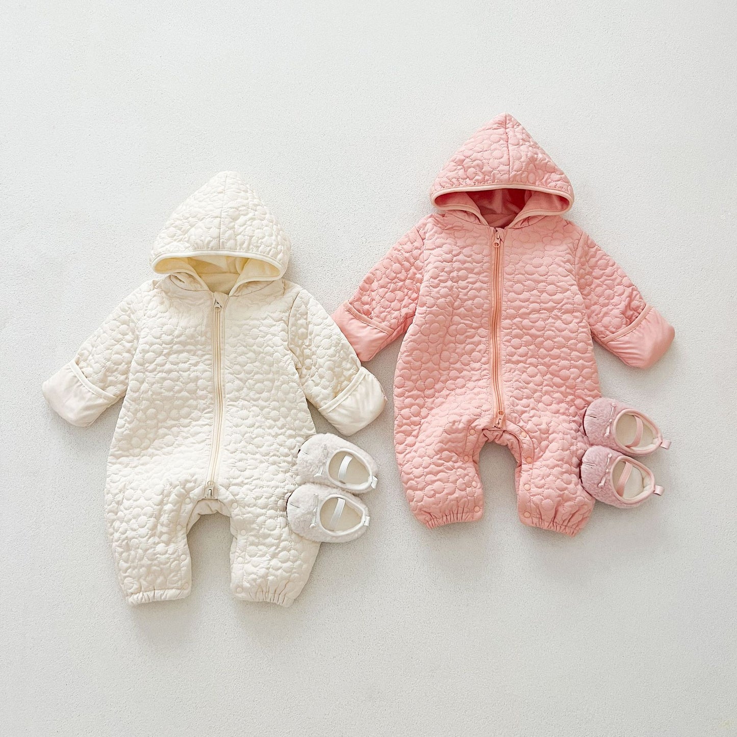 Baby Autumn And Winter Rompers Warm Male And Female Baby Quilted Outer Wear