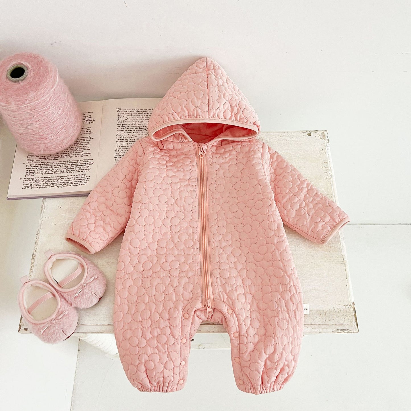 Baby Autumn And Winter Rompers Warm Male And Female Baby Quilted Outer Wear