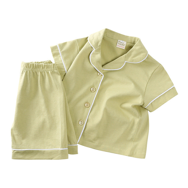 Casual Summer Children's Pure Cotton Soft Pajamas Suit