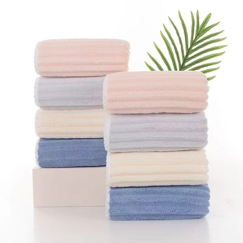 Coral Fleece Towels Suit Household Unisex Plus-sized Thick Soft Absorbent Lint-free