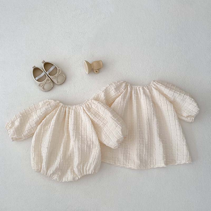 Spring And Autumn New Plaid Solid Color Baby Jumpsuit