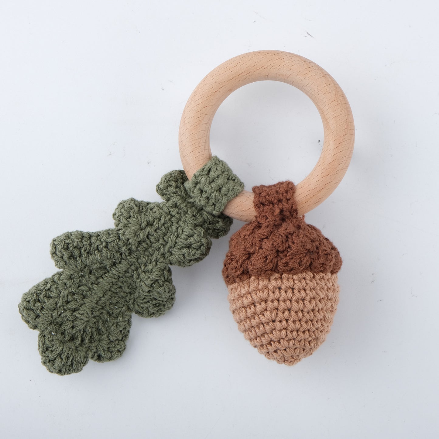 Baby Crochet Animal Rattle Knitted Cartoon Doll Baby Soothing Biteable Toy