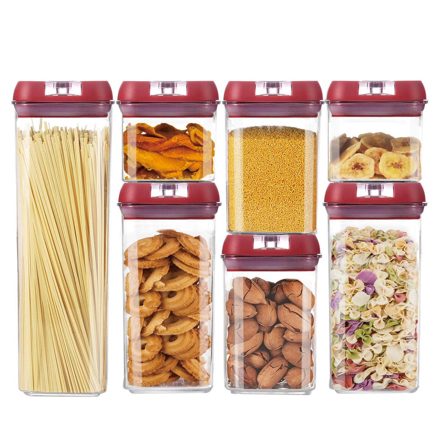 Kitchen Cereals Transparent Sealed Plastic Cans