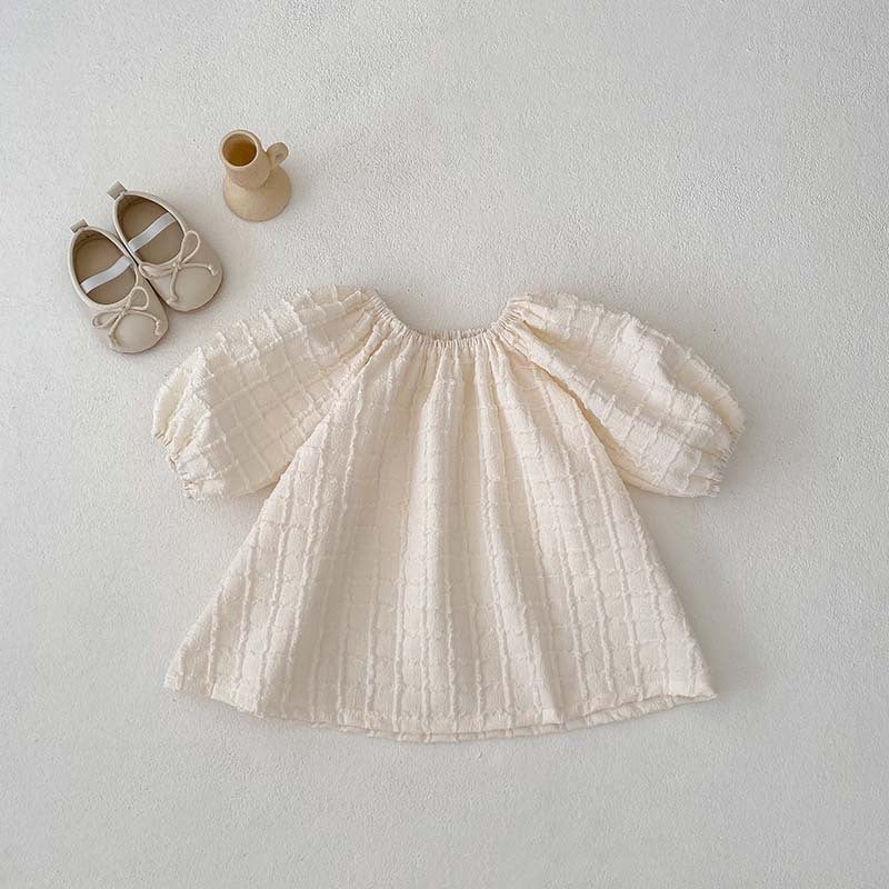 Spring And Autumn New Plaid Solid Color Baby Jumpsuit