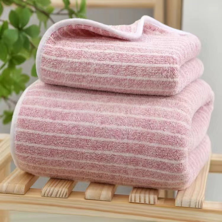 Coral Fleece Towels Suit Household Unisex Plus-sized Thick Soft Absorbent Lint-free