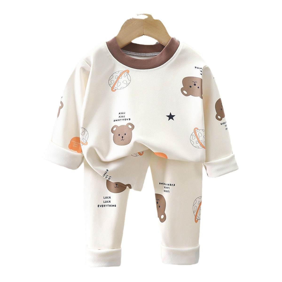 Boys And Girls Two-piece Warm Autumn And Winter Pajamas