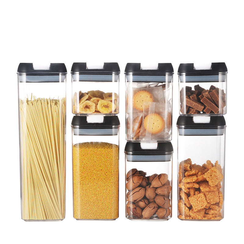 Kitchen Cereals Transparent Sealed Plastic Cans