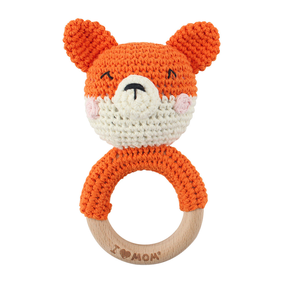 Baby Crochet Animal Rattle Knitted Cartoon Doll Baby Soothing Biteable Toy