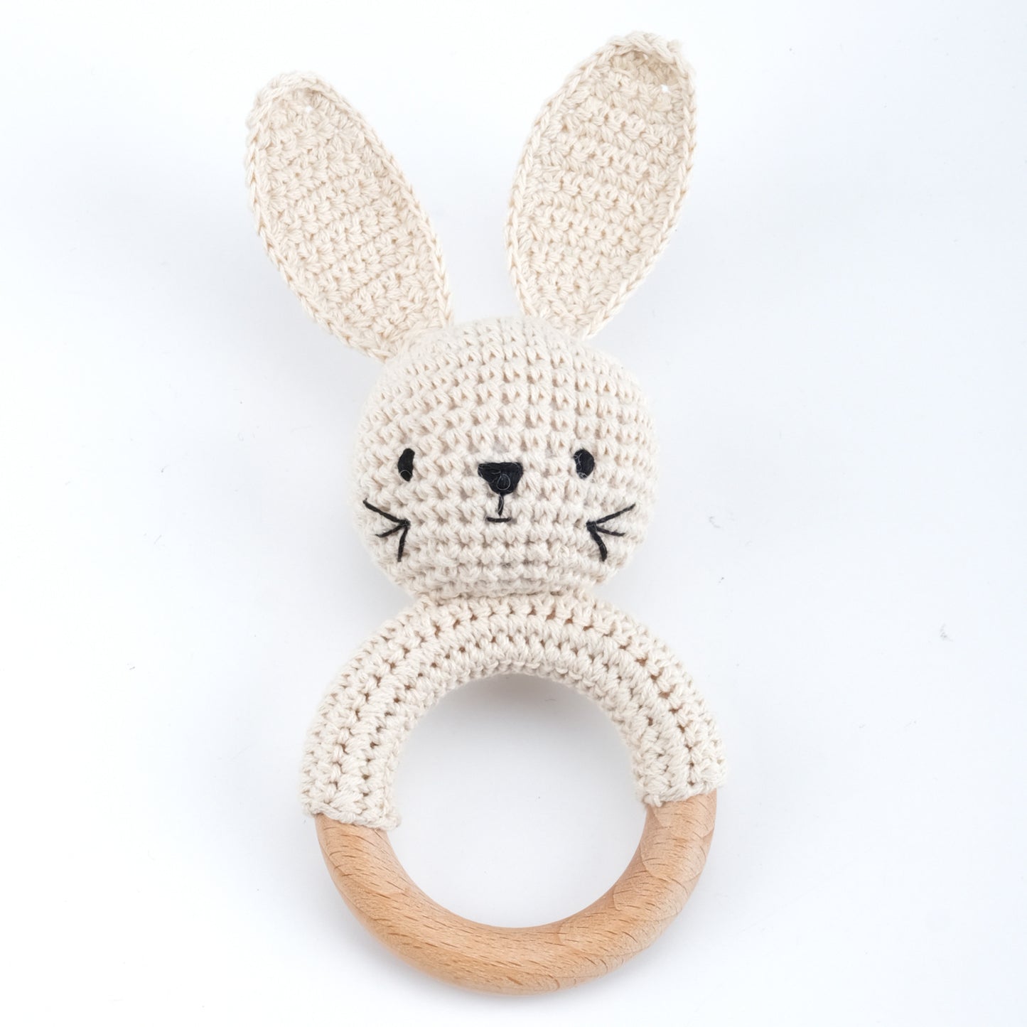 Baby Crochet Animal Rattle Knitted Cartoon Doll Baby Soothing Biteable Toy