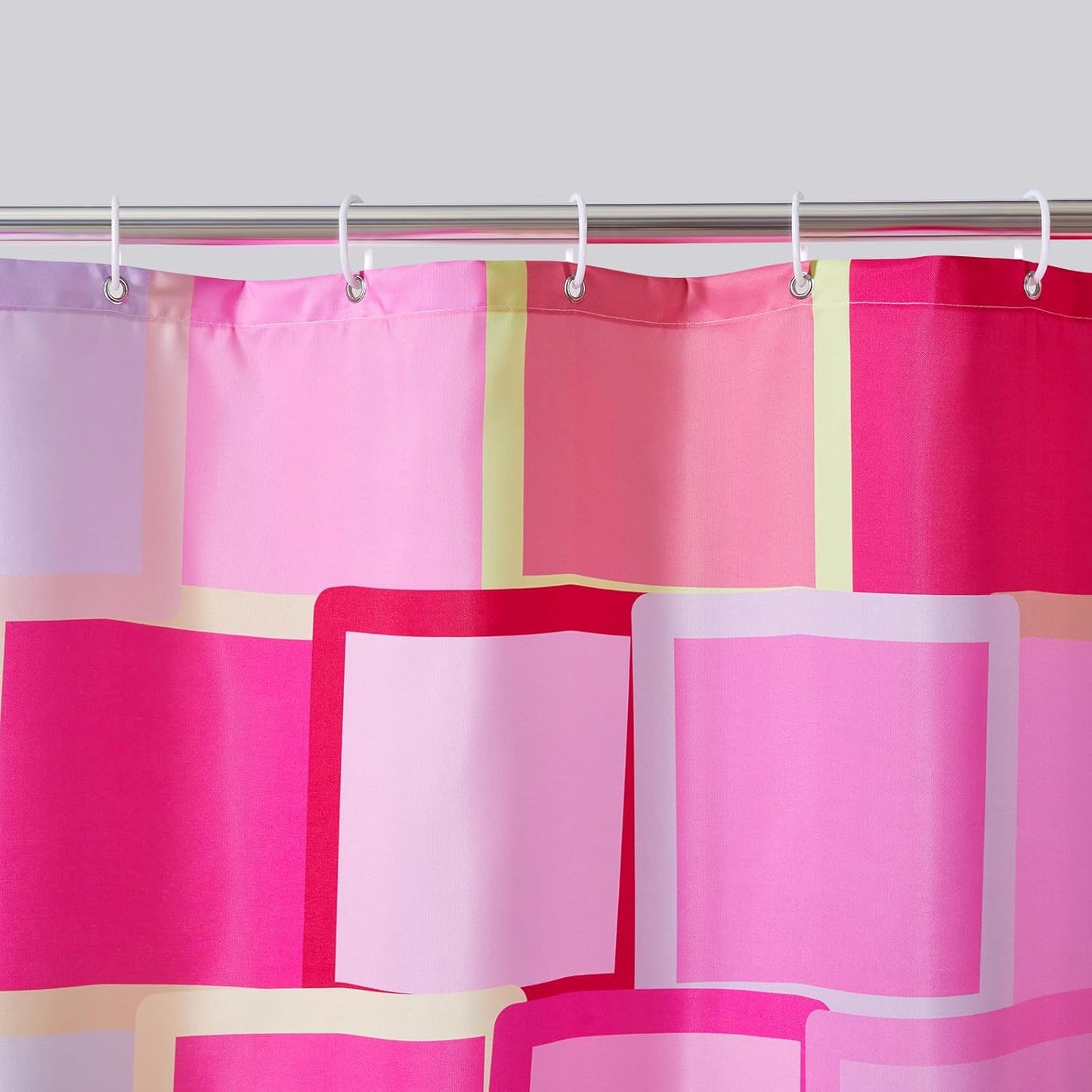 Colorful Plaid Home Bathroom Dry Wet Separation Partition Shower Curtain Waterproof Shower Curtain