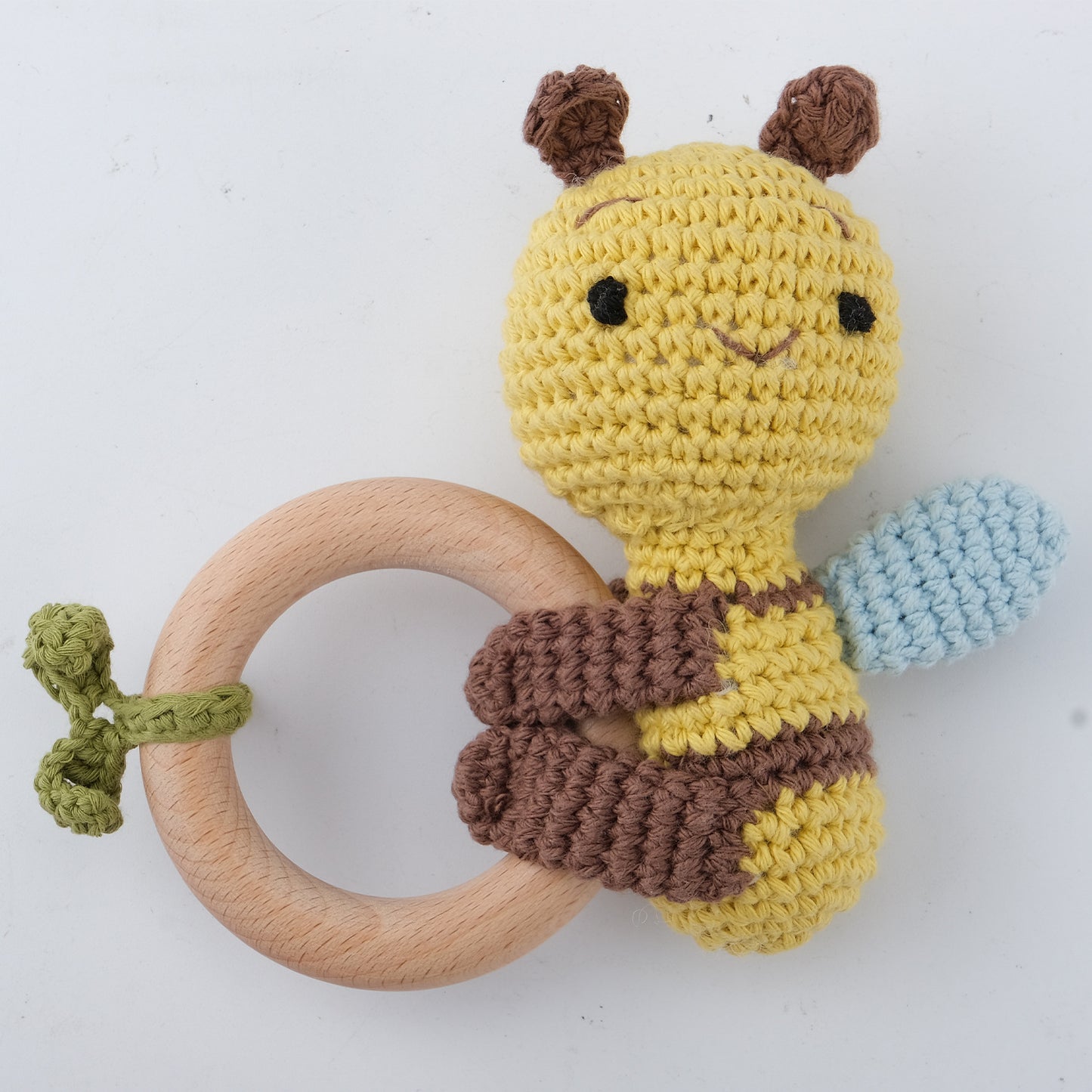 Baby Crochet Animal Rattle Knitted Cartoon Doll Baby Soothing Biteable Toy