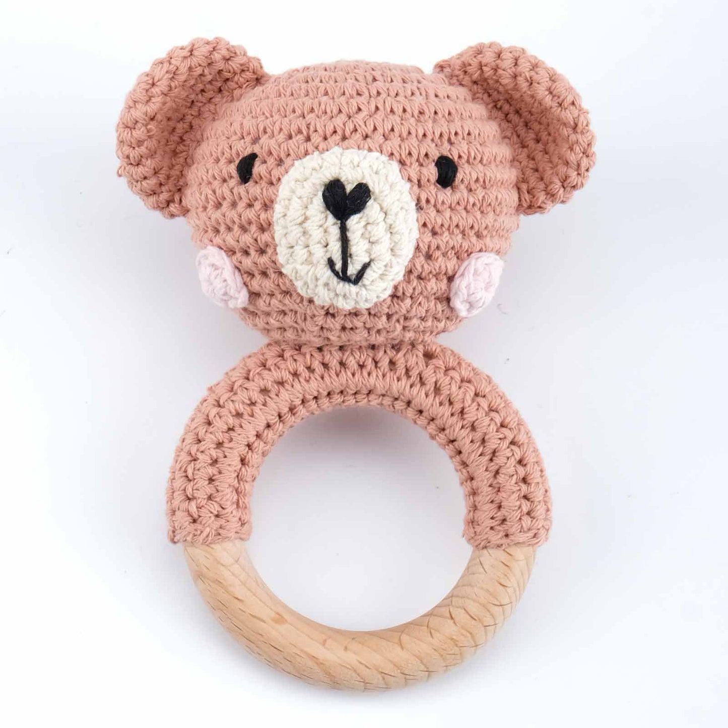 Baby Crochet Animal Rattle Knitted Cartoon Doll Baby Soothing Biteable Toy