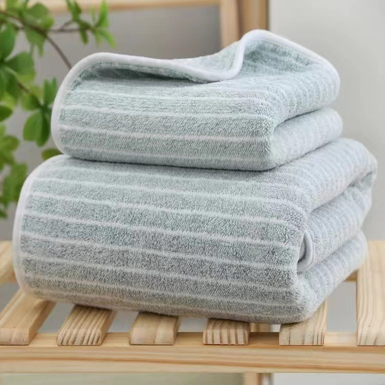 Coral Fleece Towels Suit Household Unisex Plus-sized Thick Soft Absorbent Lint-free