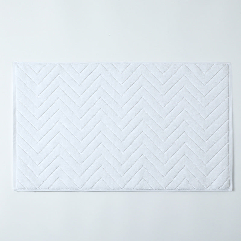 White Beauty Salon Floor Towel Flat Woven Hotel Floor Mat