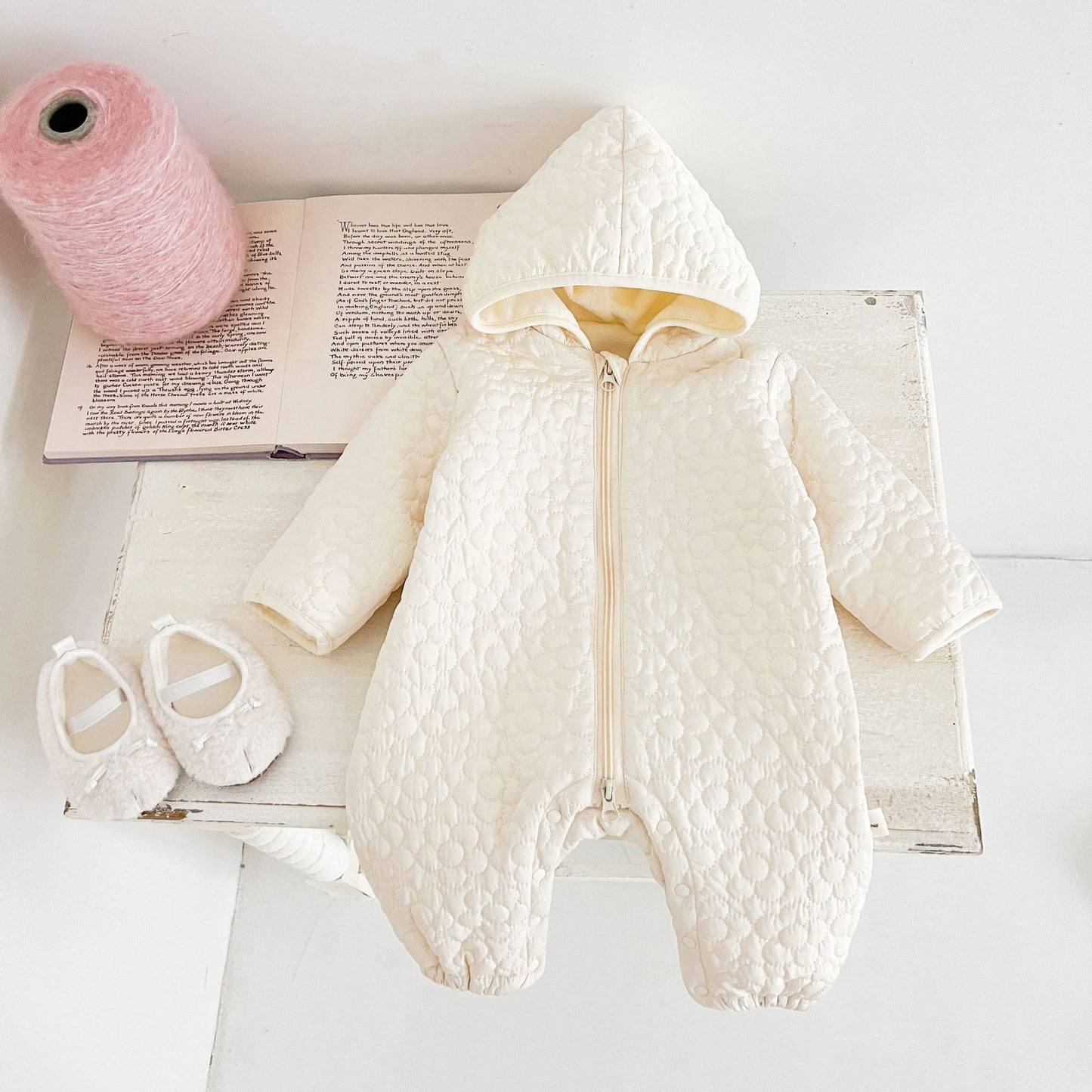 Baby Autumn And Winter Rompers Warm Male And Female Baby Quilted Outer Wear