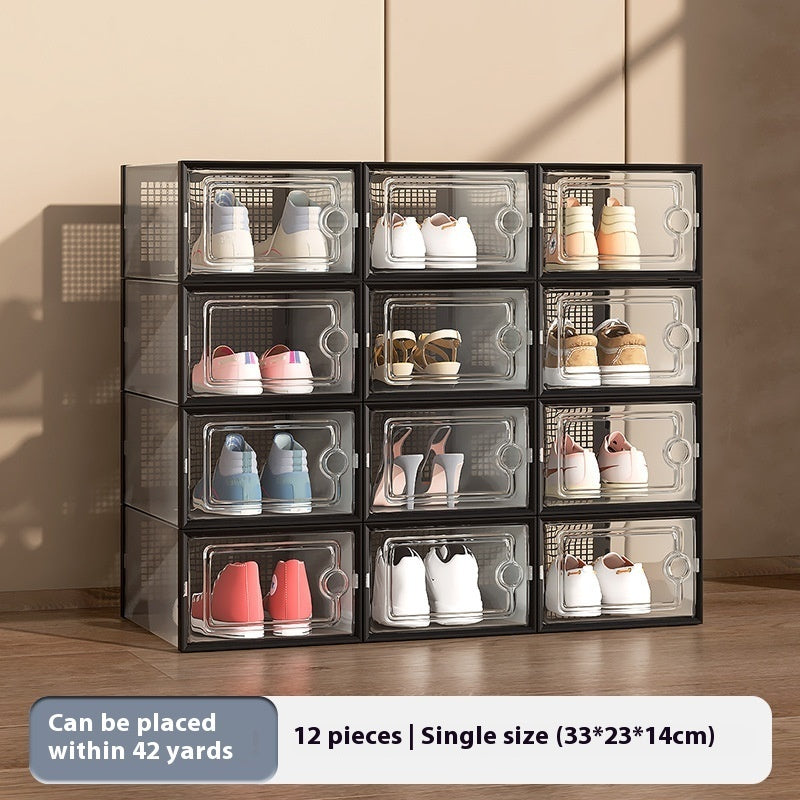 Thick Transparent Shoe Box Shoes Dust-proof And Moisture-proof Storage Cabinet