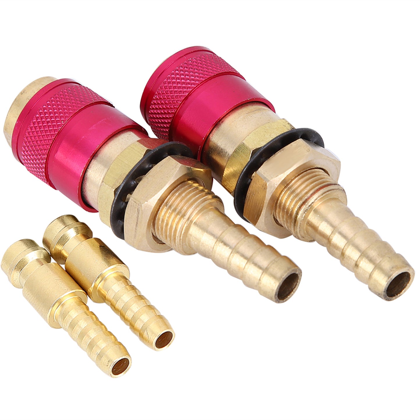 2pcs 8mm Water Cooled &amp; Gas Adapter Quick Connector Fitting For TIG Welding Torch